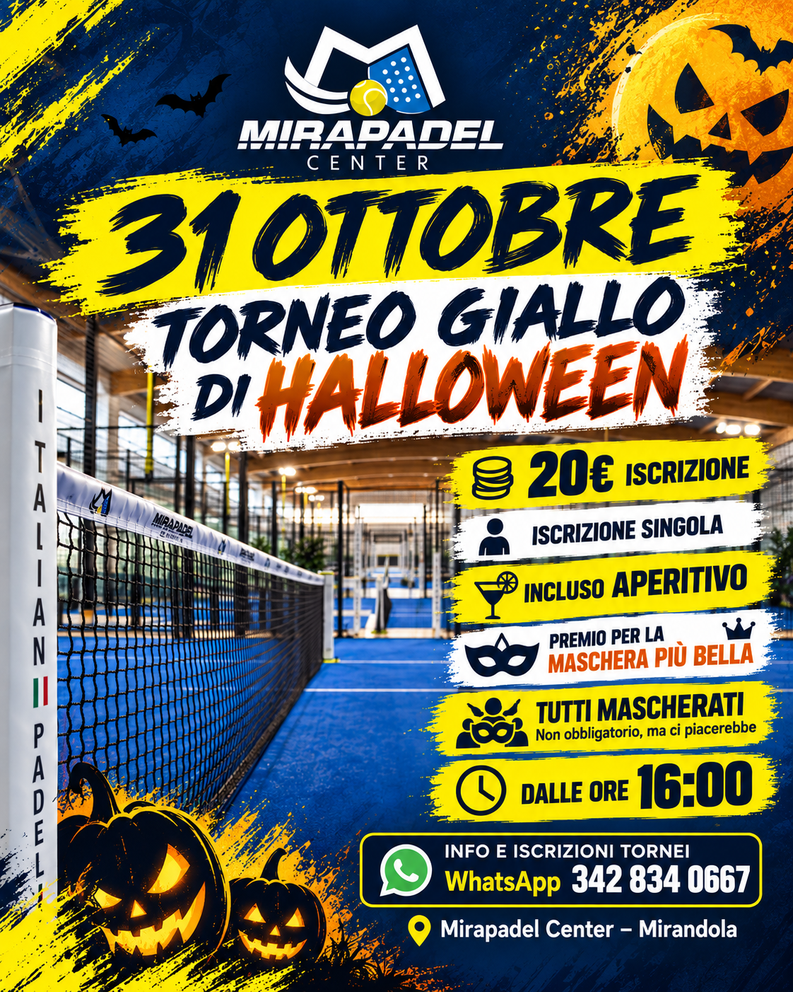 Locandina torneo giallo di Halloween del 31 ottobre